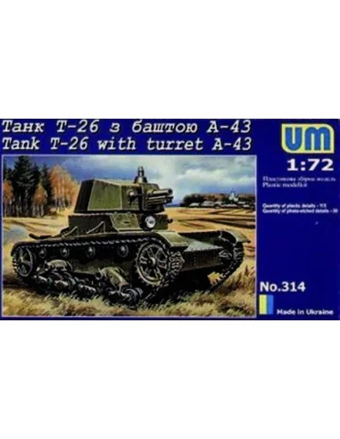 Tank T-26 with Tower A-43, 1/72 - Unimodels UMT314