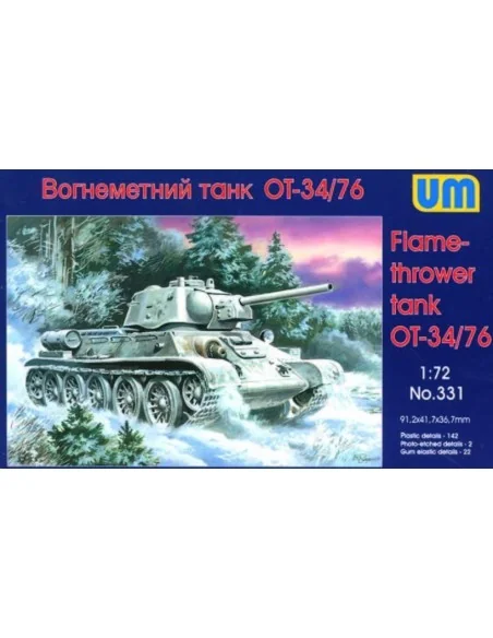 OT-34/76 Flamethrower Tank, 1/72 - Unimodels UM331