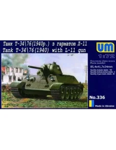 [NO_DESC] T-34/76 with gun L-11 (1940), 1/72 - Unimodels UM336