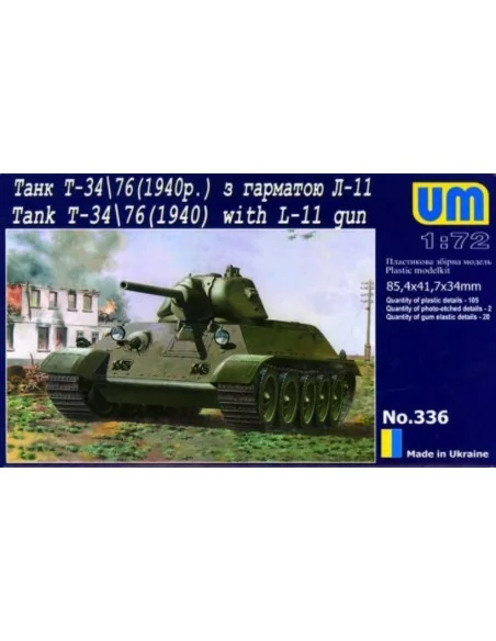 T-34/76 with gun L-11 (1940), 1/72 - Unimodels UM336