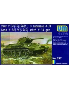 Tank T-34/76 (1940) with gun F-34, 1/72 - Unimodels UM337
