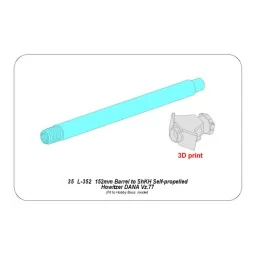 152mm Barrel to ShKH Self-propelled Howitzer DANA vz.7, 1/35 - Aber...