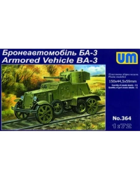 Armored Vehicle BA-3ZD Soviet, 1/72 - Unimodels UM364