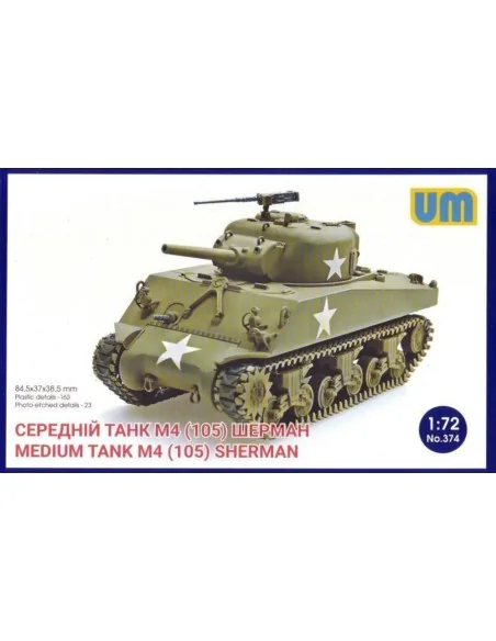 M4(105) medium tank, 1/72 - Unimodels UM374