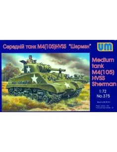 Medium tank M4(105) HVSS, 1/72 - Unimodels UM375