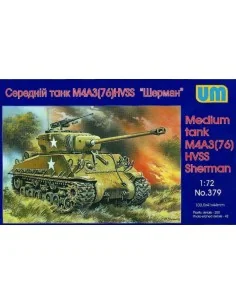 Medium tank M4A3(76)W HVSS, 1/72 - Unimodels UM379