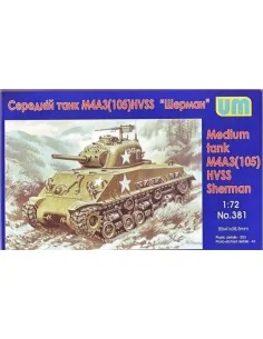 Medium tank M4A3(105) HVSS, 1/72 - Unimodels UM381