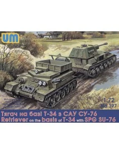 Retriever on T-34 basis with SPG Su-76, 1/72 - Unimodels UM397