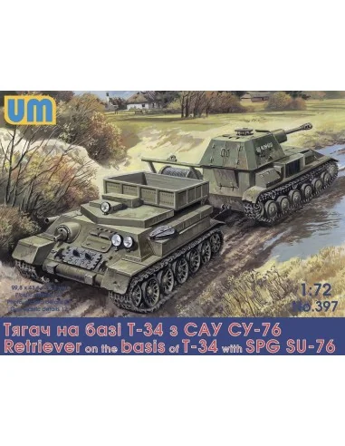 Retriever on T-34 basis with SPG Su-76, 1/72 - Unimodels UM397