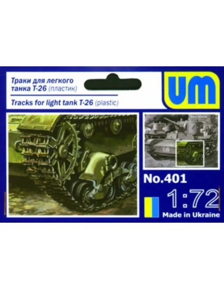 [NO_DESC] Ketten für Light Tank T-26, 1/72 - Unimodels UMT401