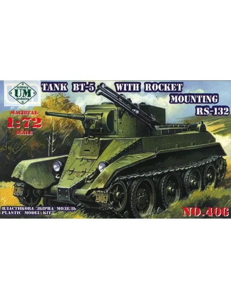 Tank BT-5 with rocket mounting RS-132, 1/72 - Unimodels UMT406