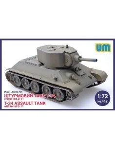 [NO_DESC] T-34 Assault tank with turret D-11, 1/72 - Unimodels UM442
