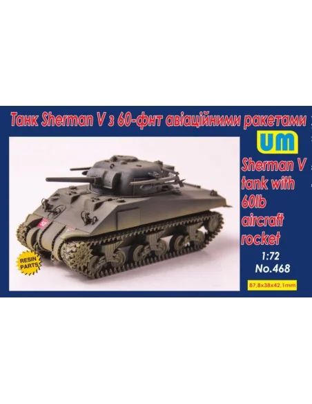 Sherman V Tank with 60lb aircraft rocket, 1/72 - Unimodels UM468