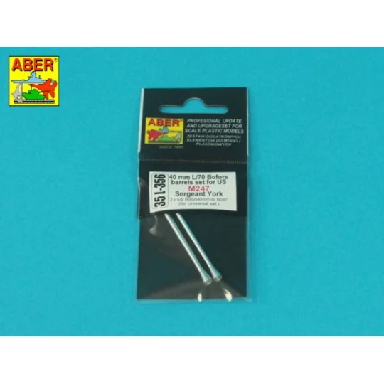 40 mm L/70 Bofors barrels set for U.S. M247 Sergeant York, 1/35 - A...