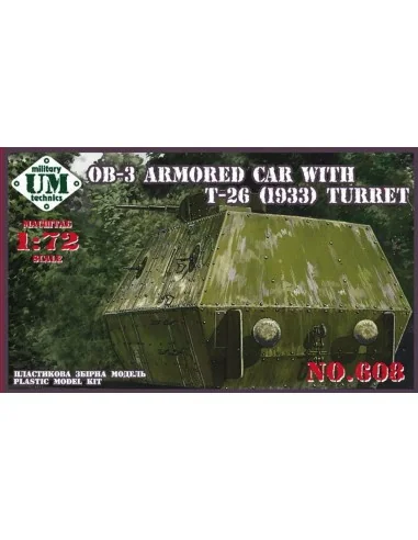 OB-3 Armored carriage with T-26 (1933) turret, 1/72 - Unimodels UMT608