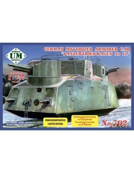 Panzertribwagen No.17 German motorized armored car, 1/72 - Unimodel...