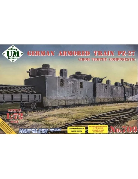 German armored train PZ-27 (trophy components), 1/72 - Unimodels UM...