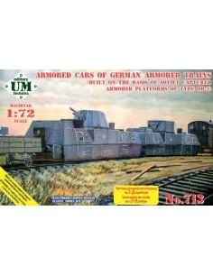 Armored platforms (Soviet trophies) of German armored trains, 1/72 ...