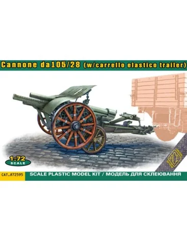 Italian 105/28 field cannon with trailer, 1/72 - ACE ACE72595