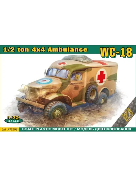 WC-18 1/2 ton 4x4 Ambulance truck, 1/72 - ACE ACE72596