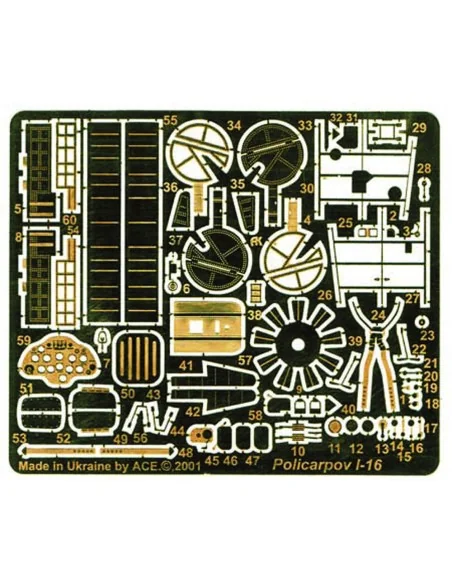 PE-Set for I-16 (ICM) für ICM Bausatz, 1/72 - ACE PE7204