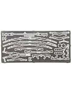 Photoetched set Soviet WWII hand weapons, 1/72 - ACE PE7227