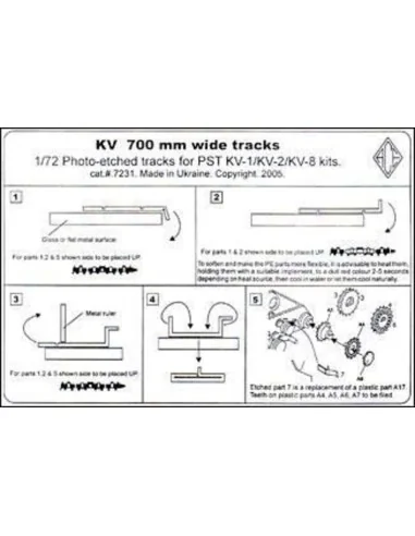 KV 700mm wide tracks, 1/72 - ACE PE7231