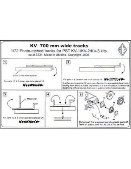 KV 700mm wide tracks, 1/72 - ACE PE7231