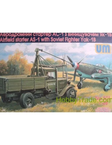 Airfield starter AS-1with Soviet fighter, 1/48 - Unimodels UM505
