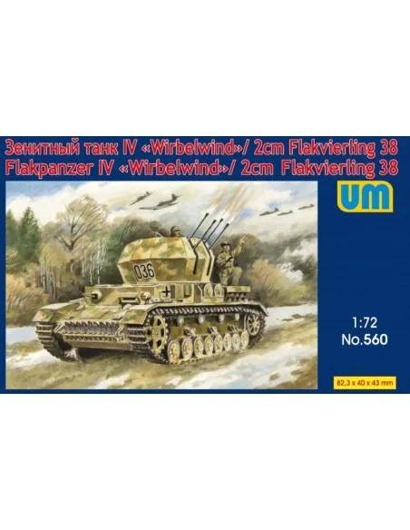 Flakpanzer IV "Wirbelwind"/2cm Flakvierling 38, 1/72 - Unimodels UM560
