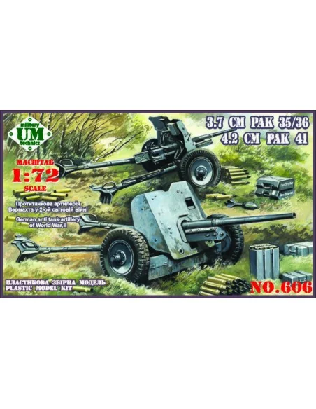 German Antitank guns 3.7cm PAK 35/36 and 4.2cm PAK 41, 1/72 - Unimo...