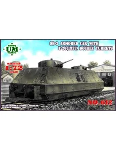 OB-3 armored railway car with two T-26, 1/72 - Unimodels UMT612