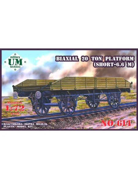 Biaxial 20 ton plattform, 1/72 - Unimodels UMT614