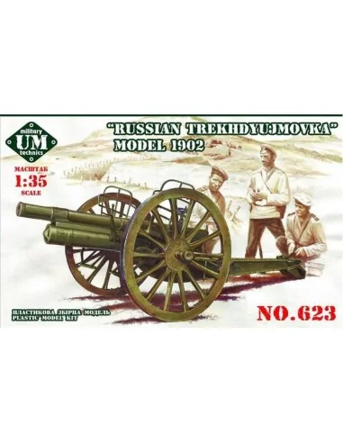 Russian Trekhdyujmovka 3inch gun, 1902, 1/72 - Unimodels UMT623
