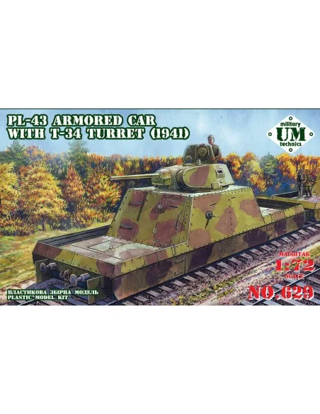 PL-43 armored car with T-34 turret, 1941, 1/72 - Unimodels UMT629