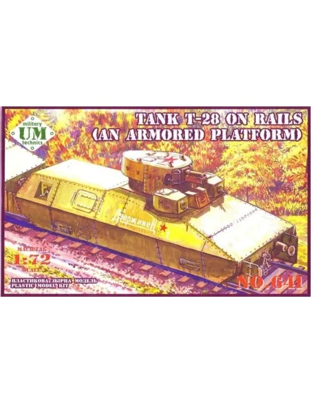 [NO_DESC] T-28 Tank on rails (armored platform), 1/72 - Unimodels U...