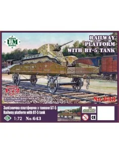 Railway platform with BT-5 tank, 1/72 - Unimodels UMT643