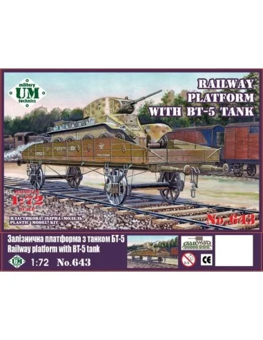 Railway platform with BT-5 tank, 1/72 - Unimodels UMT643