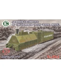 Kozma Minin" armored locomotive of the armored train, 1/72 - Unimod...