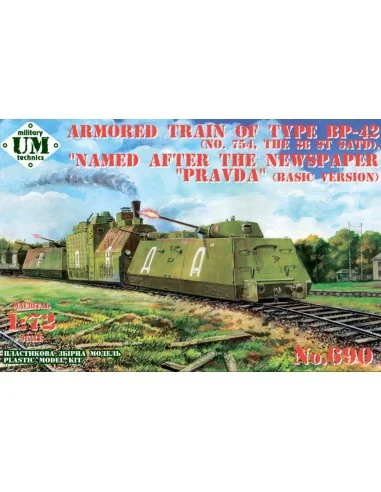 Armored train of type BP-42 (No.754, the 38 st SATD) "PRAVDA, 1/72 ...