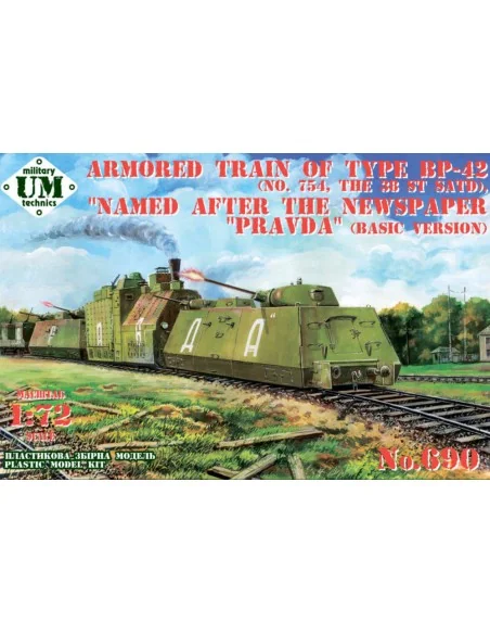 [NO_DESC] Armored train of type BP-42 (No.754, the 38 st SATD) "PRA...