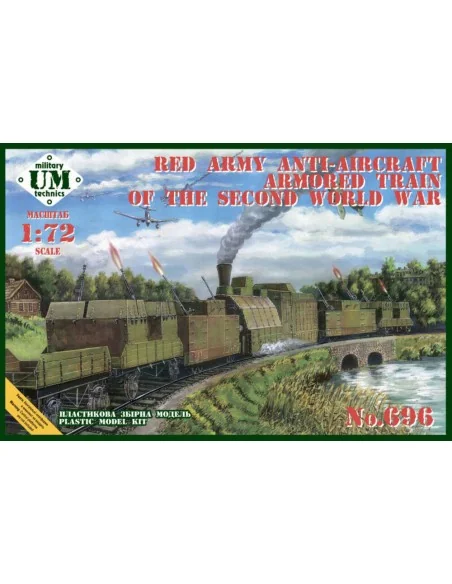 Red army anty-aircraft armored train of the second WWII, 1/72 - Uni...