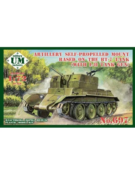 Artillery self-propeled mount based on the BT-7 tank (with L-11 tan...