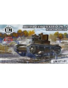Vickers E Mk.A British tank(made f.Polan plastic tracks, 1/72 - Uni...