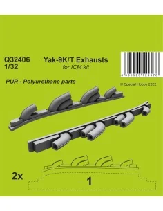 Yak-9T Exhausts, 1/32 - CMK 129-Q32406
