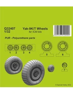 Yak-9T Wheels, 1/32 - CMK 129-Q32407