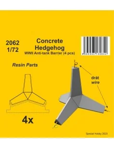 Concrete Hedgehog - WWII Anti-tank Barrier (4 pcs.), 1/72 - CMK 129...