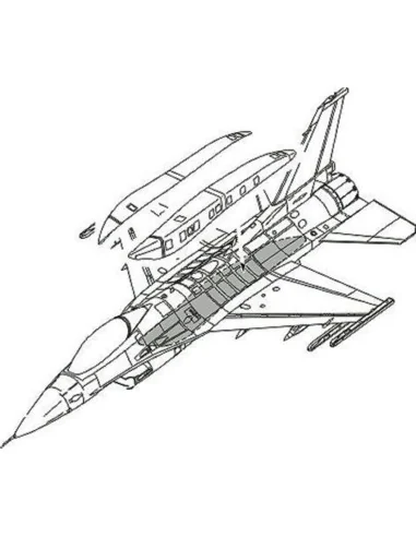 F-16C Conformal Fuel Tank armament für Academy Bausatz, 1/72 - CMK ...