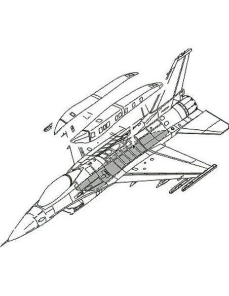 F-16C Conformal Fuel Tank armament für Academy Bausatz, 1/72 - CMK ...