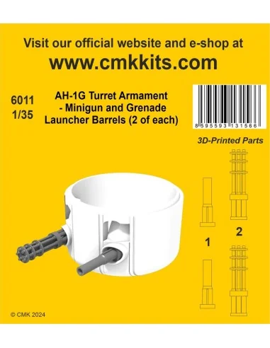 AH-1G Turret Armament - Minigun and Grenade Launcher Barrels (2 of ...